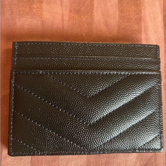 Saint Laurent Black Quilted Card Holder - Picture 3 of 5